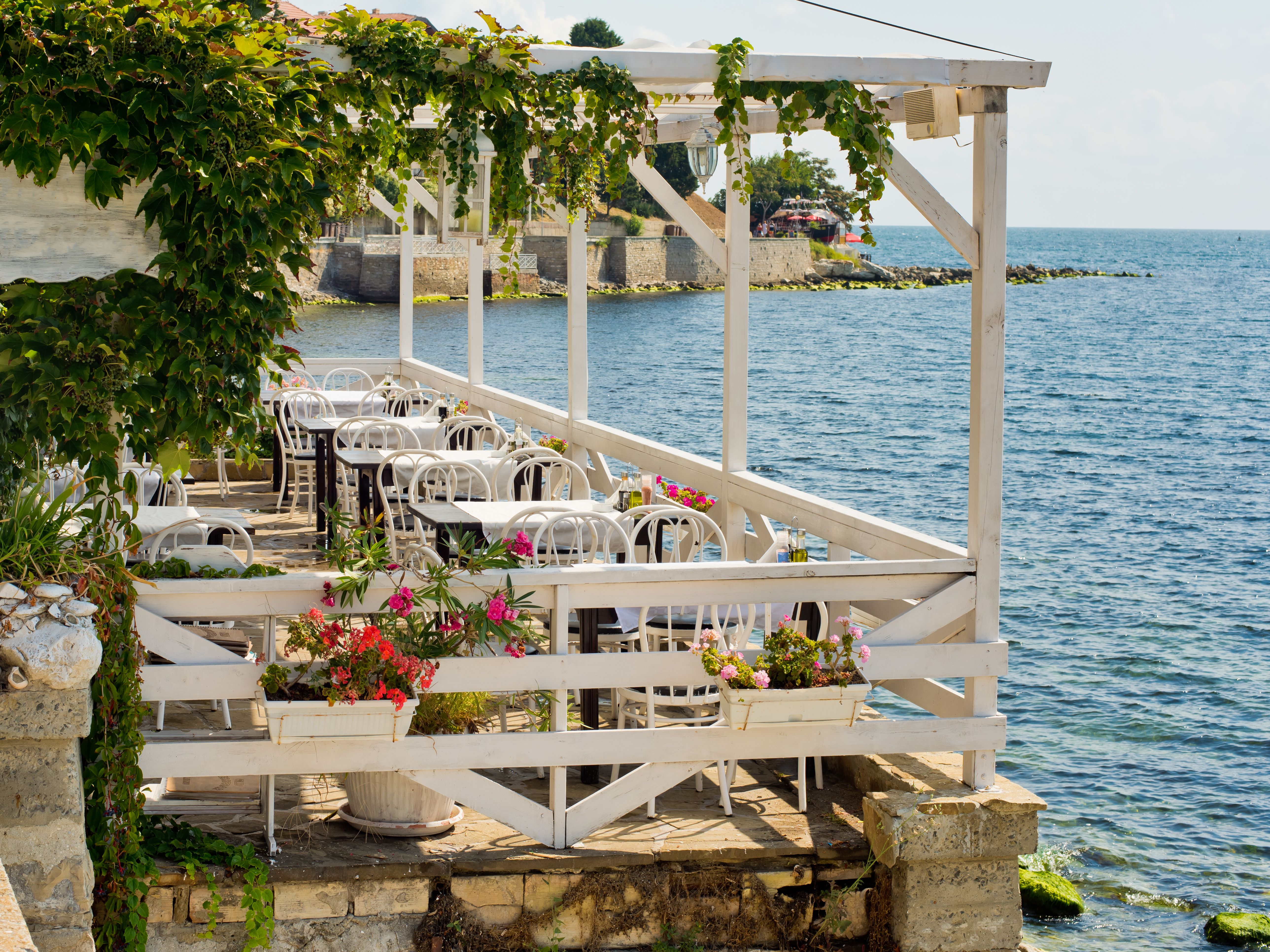 Dinner at a stylish resort