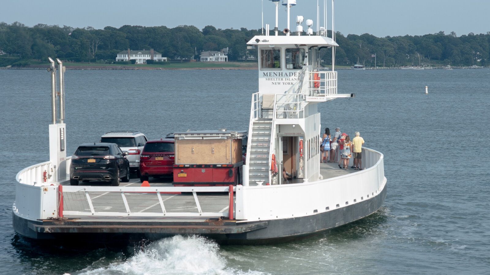 Scenic ferry ride to the island