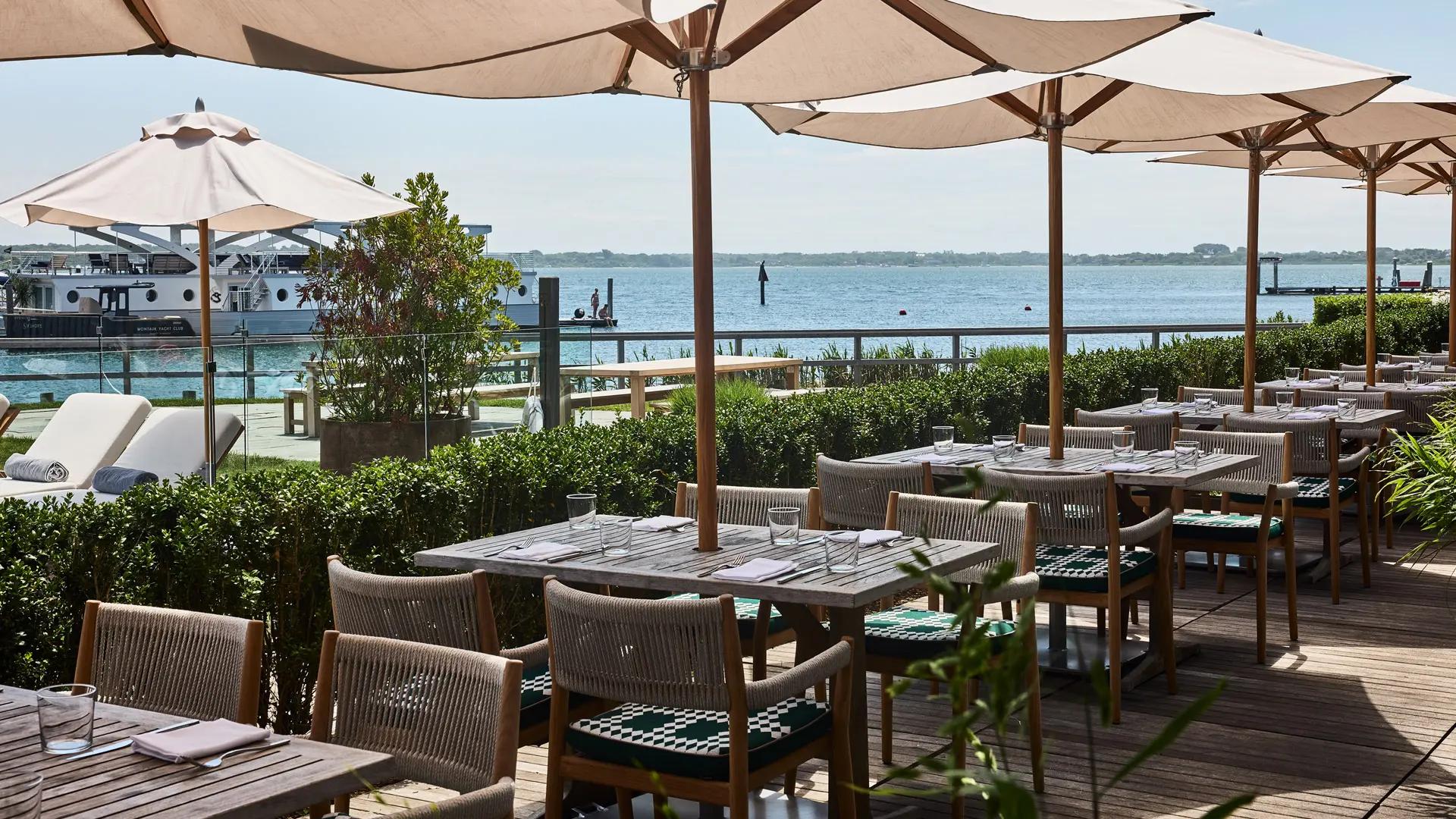 Dinner at a stylish resort