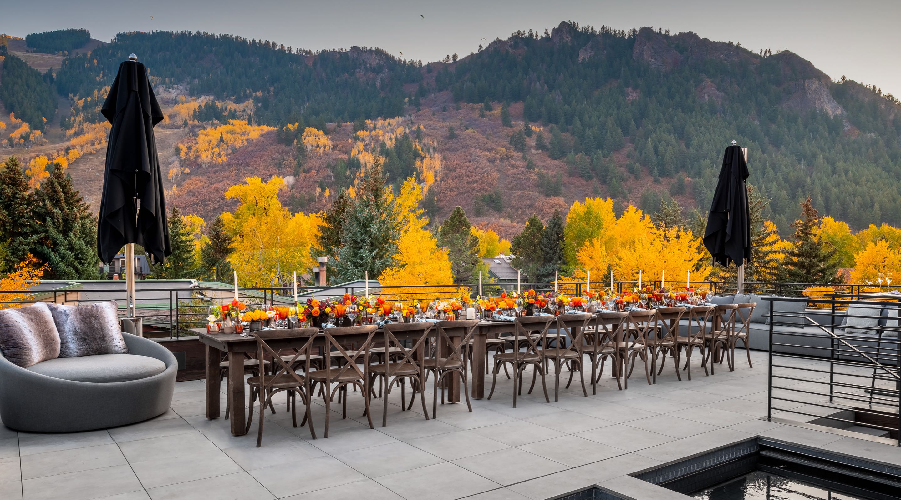 Mountain-style dinner at a charming lodge