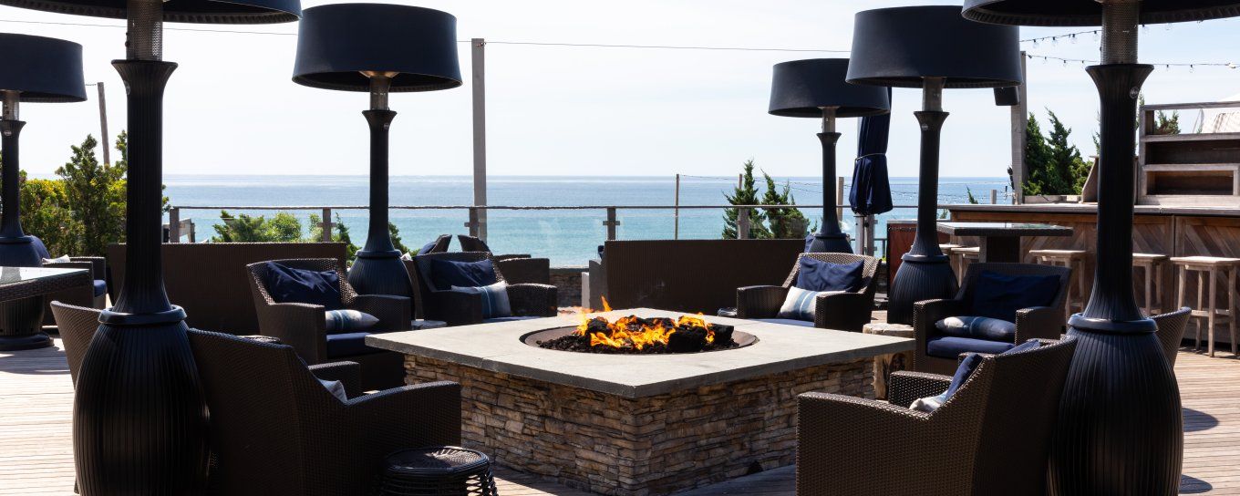 Dinner at a stylish resort